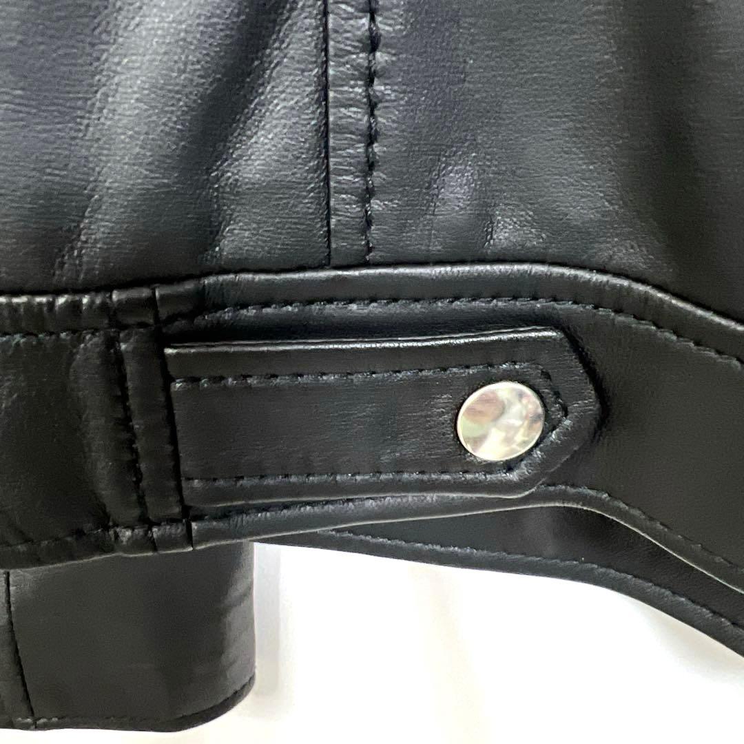 美品McGREGOR ライダースジャケット　革ジャン　レザージャケット　ブラック