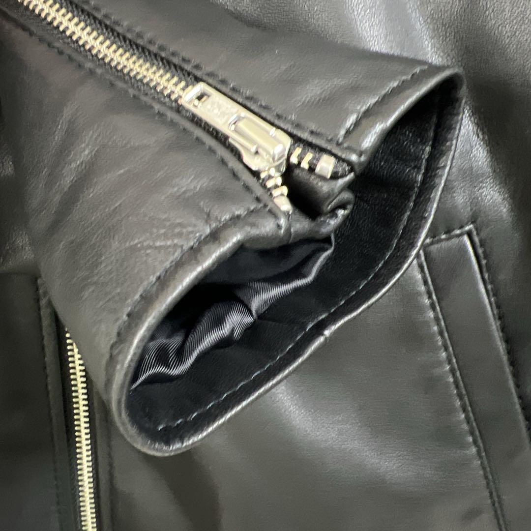 美品McGREGOR ライダースジャケット　革ジャン　レザージャケット　ブラック