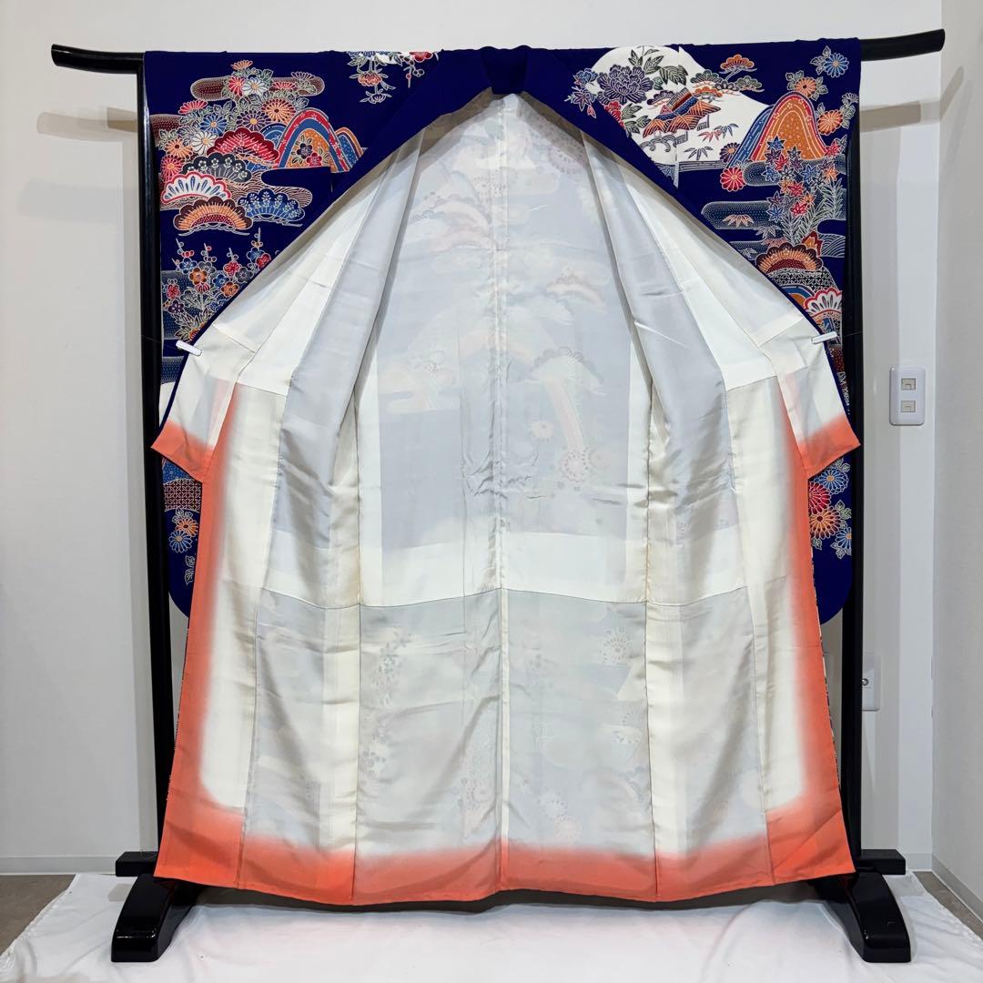 振袖フルセット　7点セット　長襦袢付き　身丈158 青　成人式　前撮り　f26