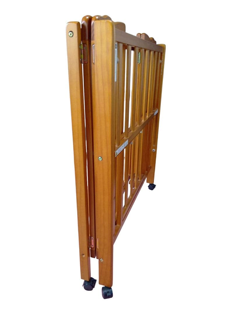 大和屋　yamtoya パタン　ミニベビーベッド キャスター付き　折り畳みベッド