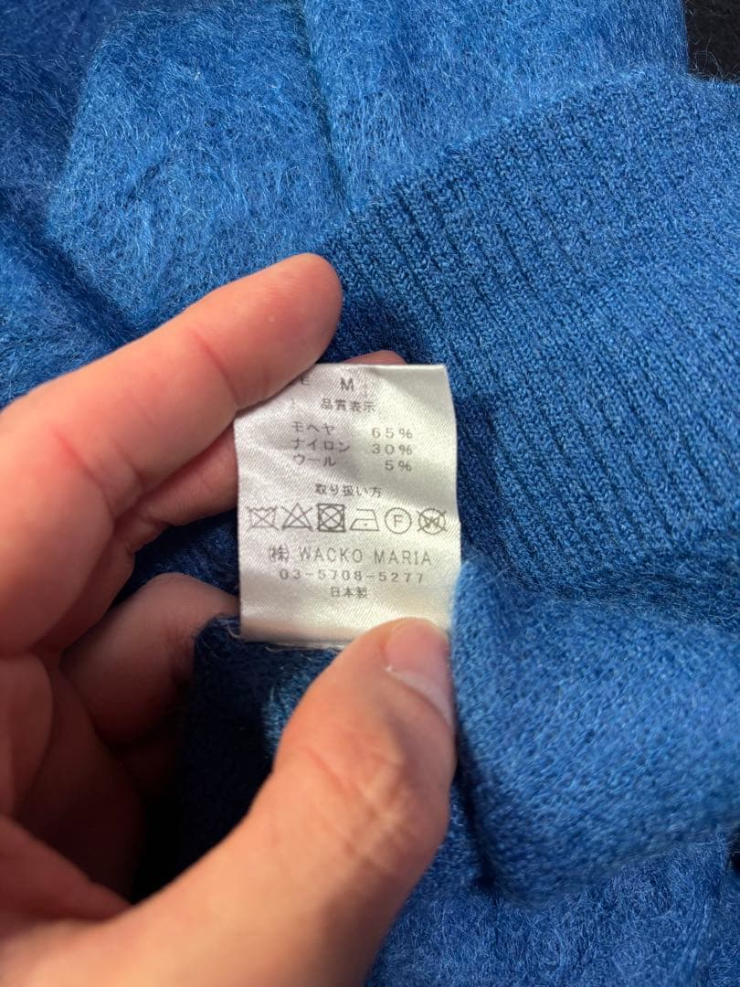 WACKOMARIA モヘアニット 青