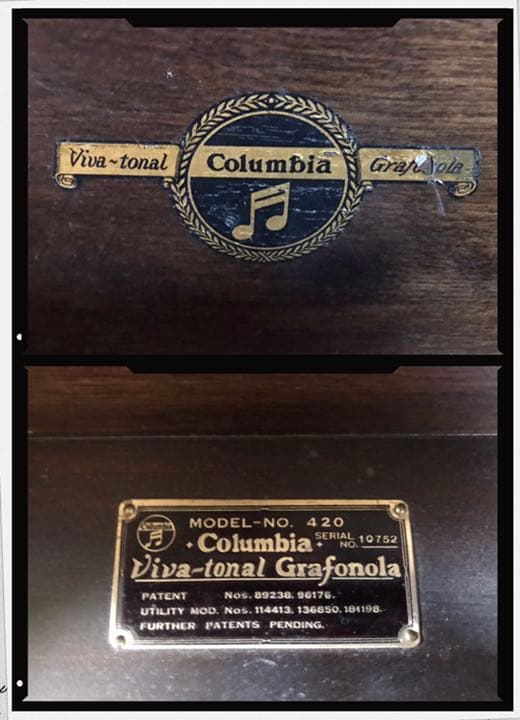 動作確認済　Columbia卓上蓄音機 No.420　付属カバー付　アンティーク