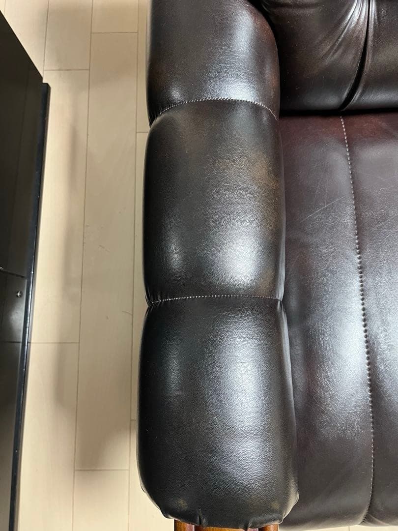 オールドカリモク　ヴィンテージソファ ミッドセンチュリー レザー 1脚