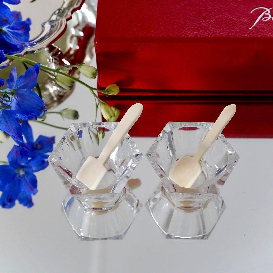 美品★オールド バカラ アルクール ミズーリ ソルト＆ペッパー 塩胡椒入れ 希少