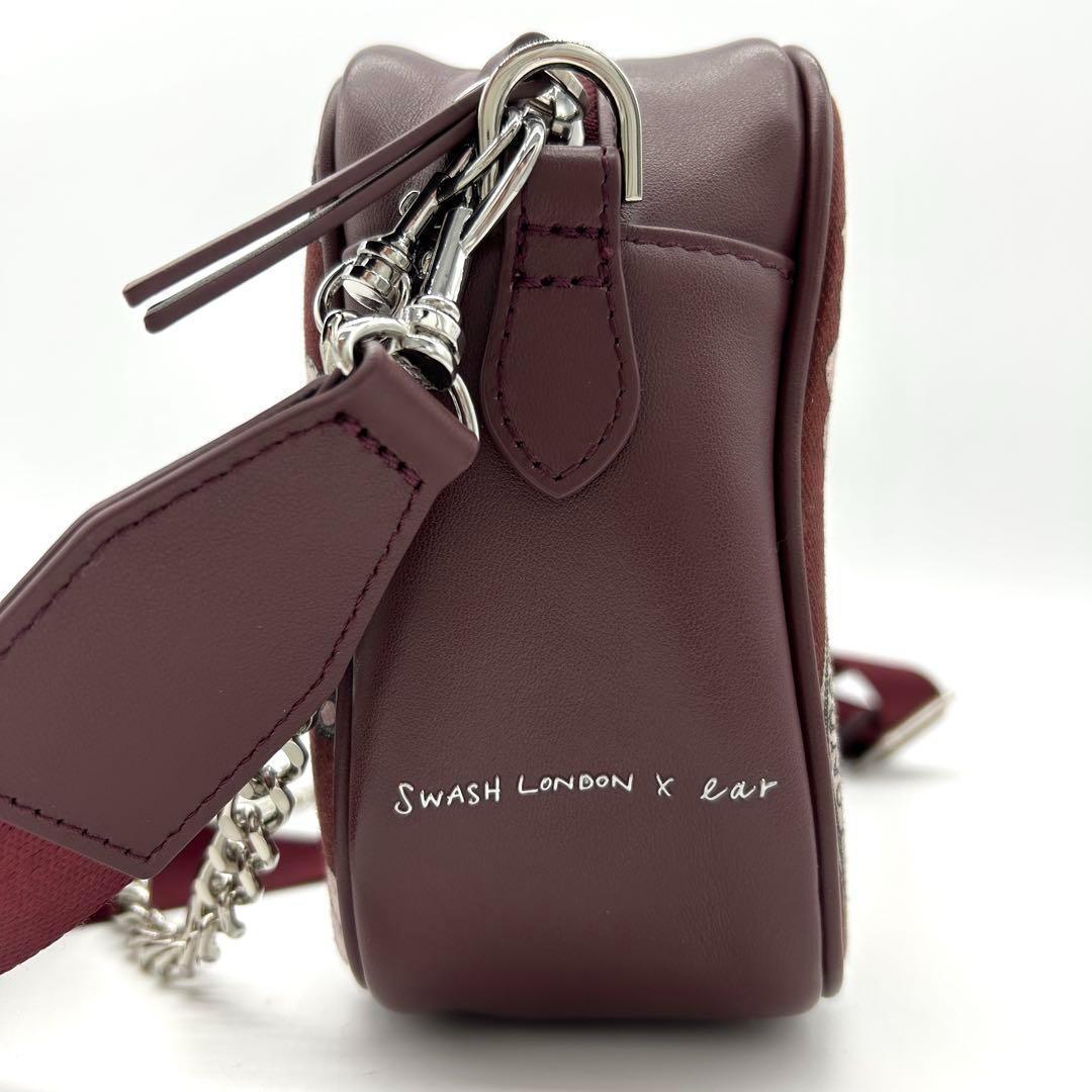 【極美品】 イアパピヨネ SWASH コラボ ショルダーバッグ ボルドー 総柄