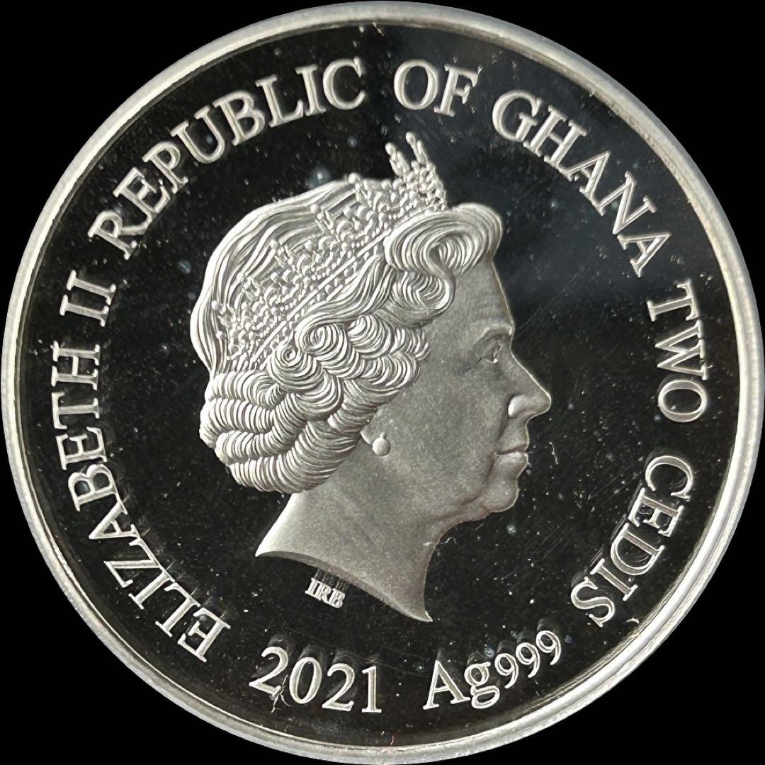 PCGS PR69DCAM ガーナ 2021 2C銀貨 Love発行1000枚