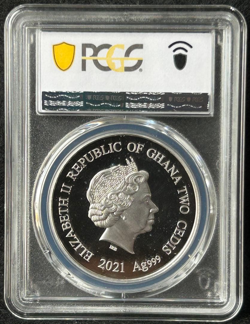 PCGS PR69DCAM ガーナ 2021 2C銀貨 Love発行1000枚