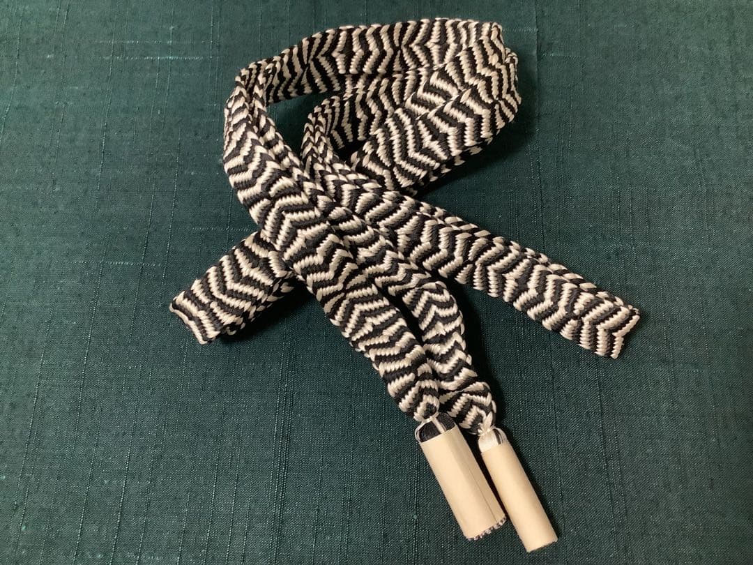 道明帯締め。白菊。