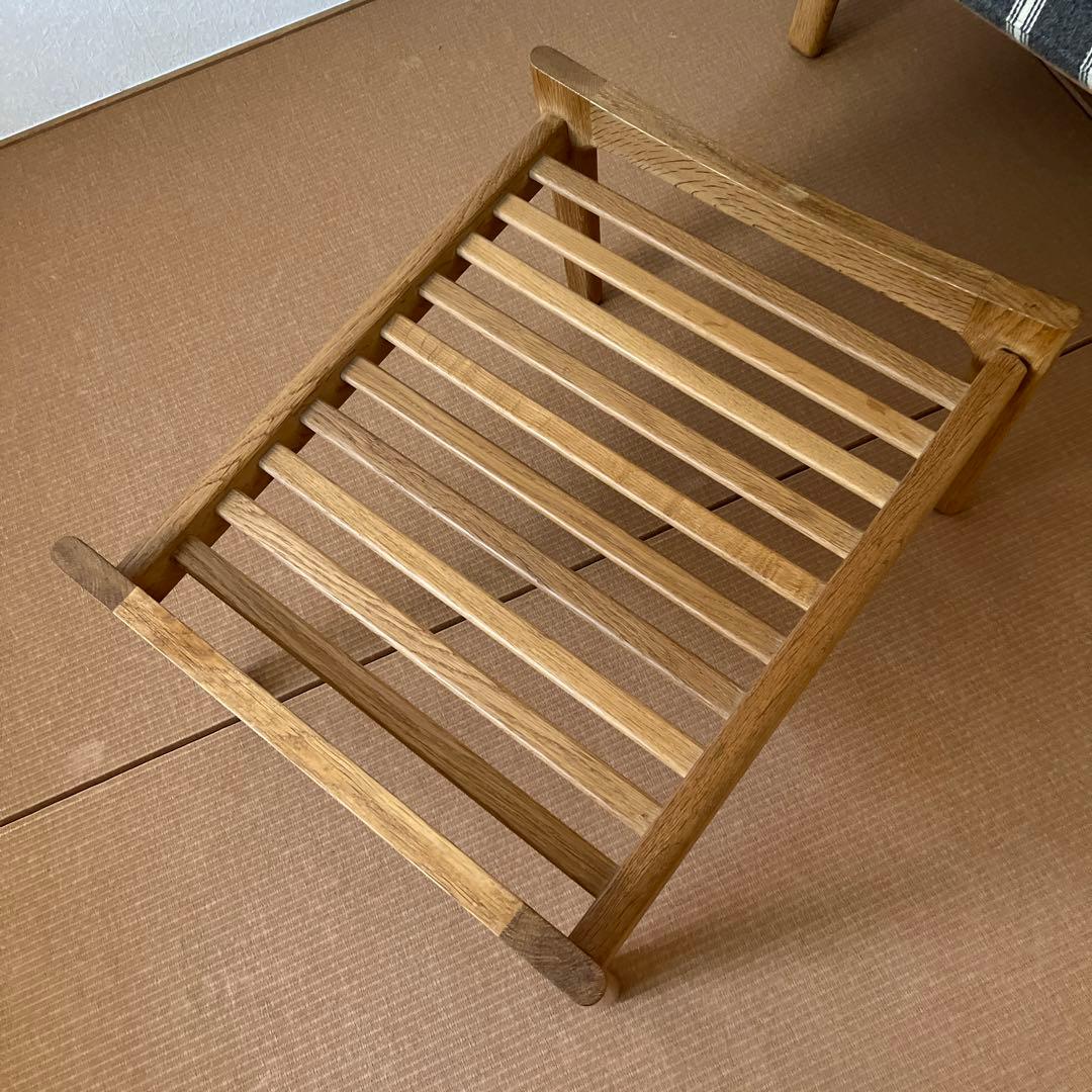 GETAMA社 GE290 ハイバック オットマン付き オーク材