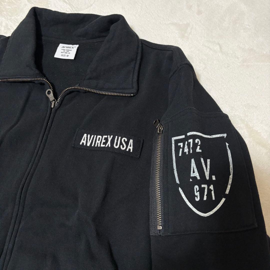 り*ま様 AVIREX　ジップアップ　スウェット　黒