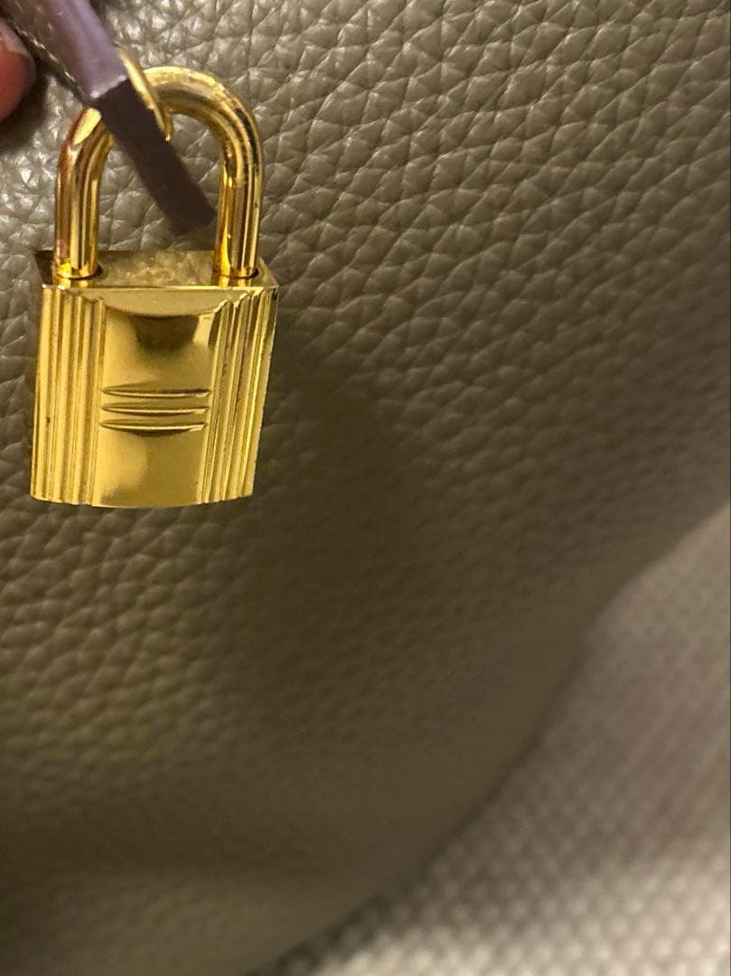 キューブバッグ　エトープ×ゴールド金具PM 本革 キューブバッグ　ノーブランド