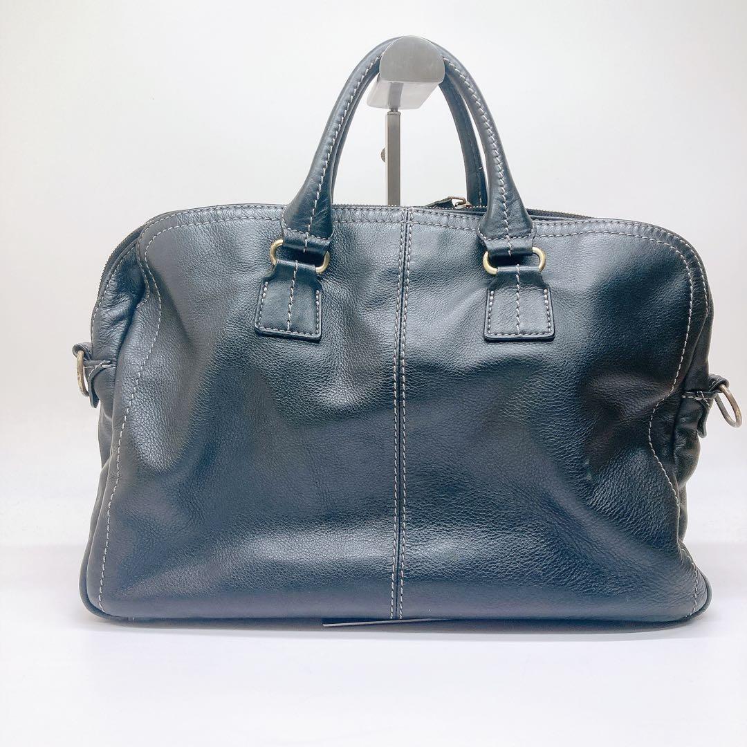 ✨良品✨土屋鞄 プローター　2wayビジネスバッグ オールレザー ブラック ロゴ