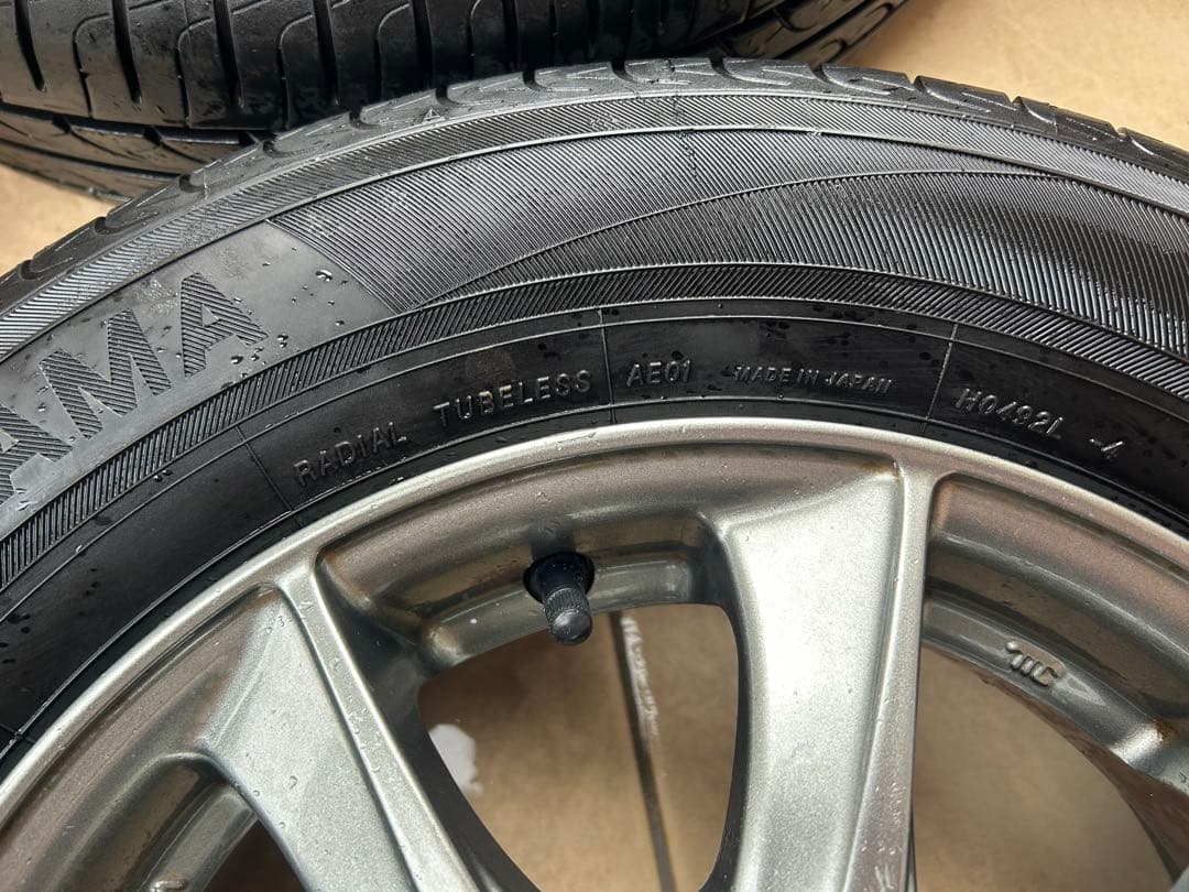 専用品①145/80R13 社外アルミホイール国産バリ山タイヤ4本セット