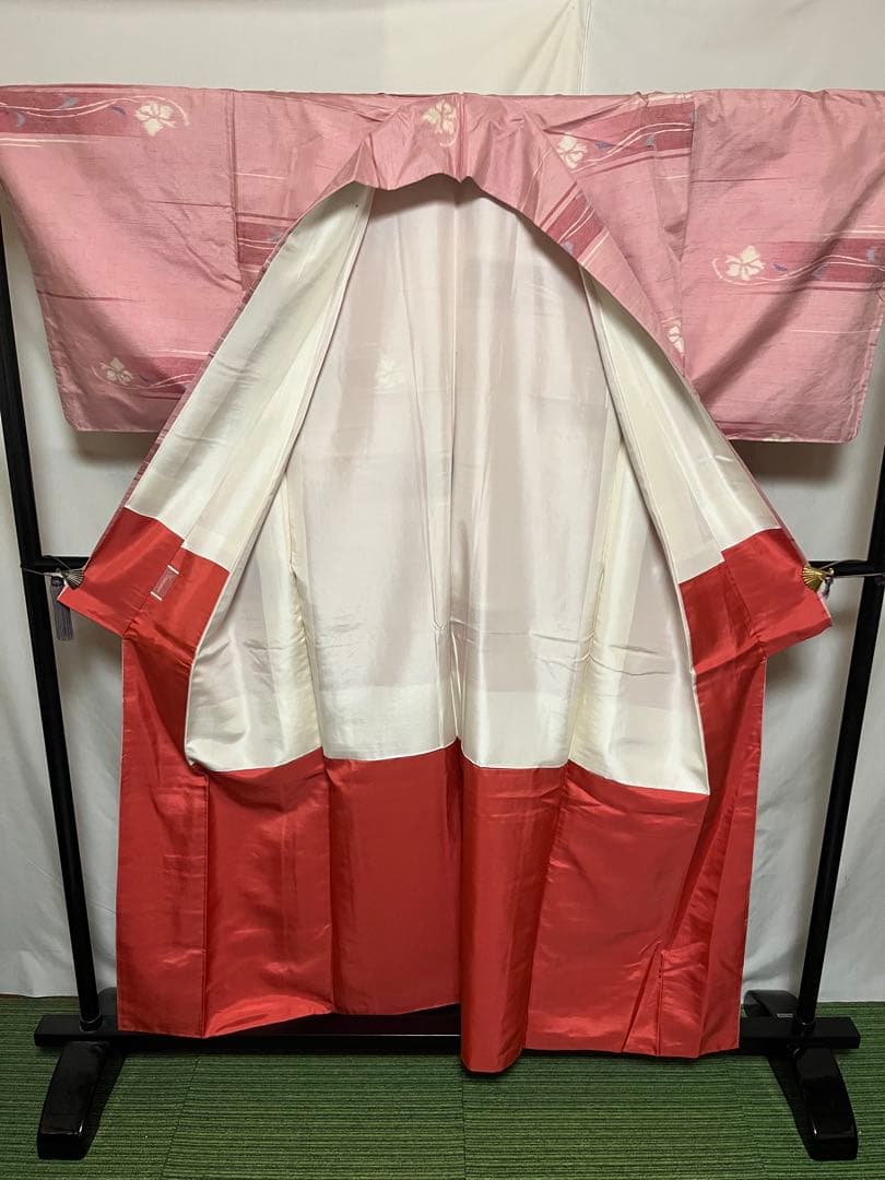 【逸品】⭐️新潟県伝統工芸品⭐️【十日町紬】⭐️手引真綿⭐️草木染⭐️紬⭐️着物