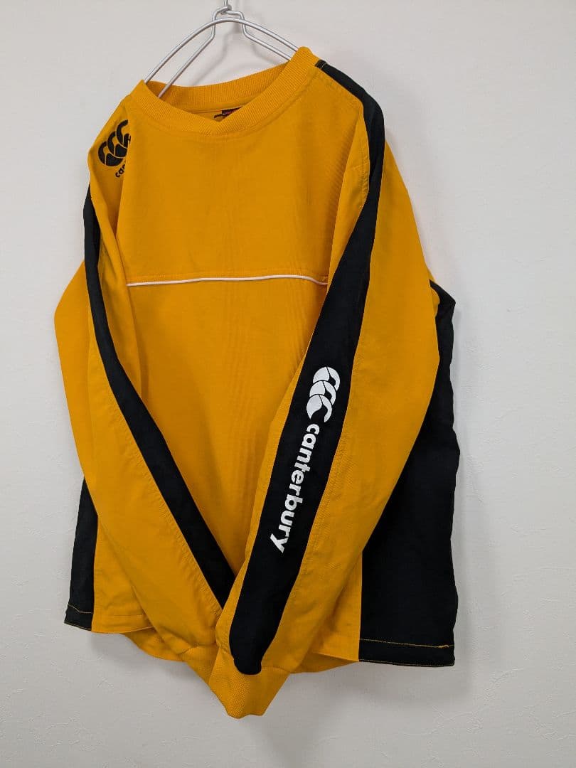 【美品】canterbury　トレーニングシャツ　ピステ　ラグビー　プルオーバー