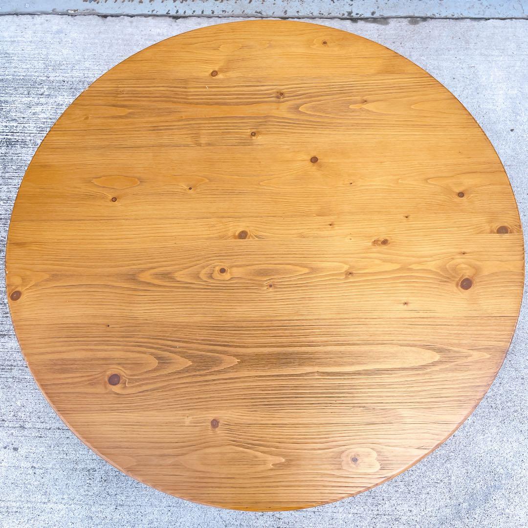 【送料込】KYME カイム 折り畳み 円形座卓ちゃぶ台 パイン材