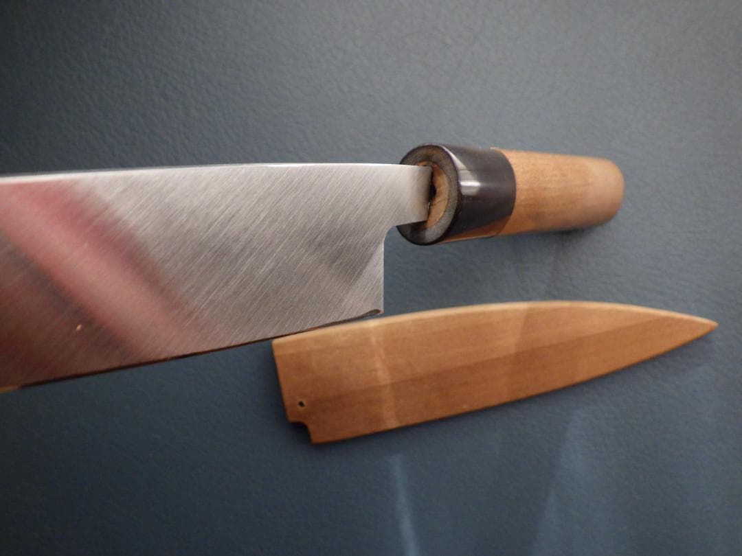 西*斗様 本水牛柄/別誂和包丁・鞘付属★和ペティナイフ★裏押し有り★188