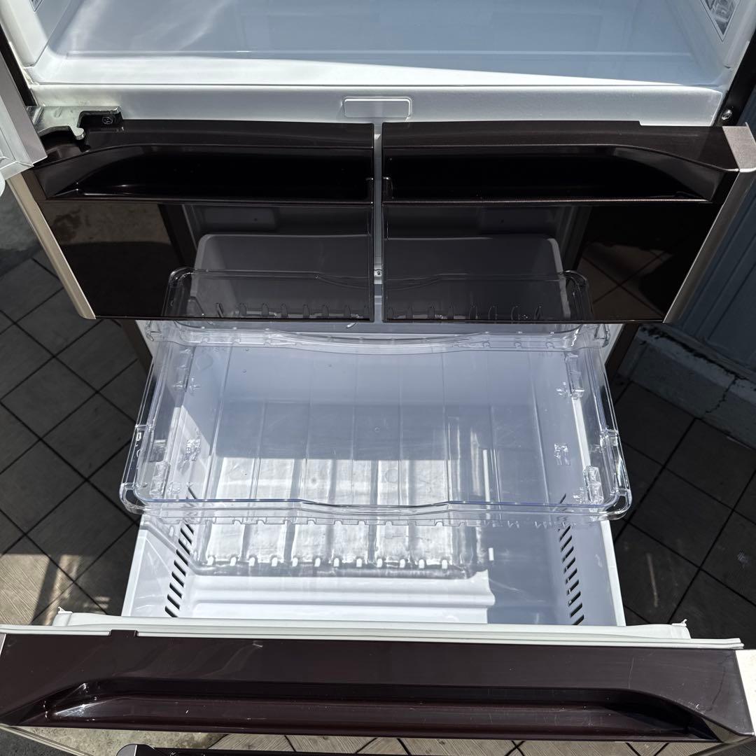 送料込 日立 真空チルド 5ドア冷蔵庫 415L クリスタルブラウン