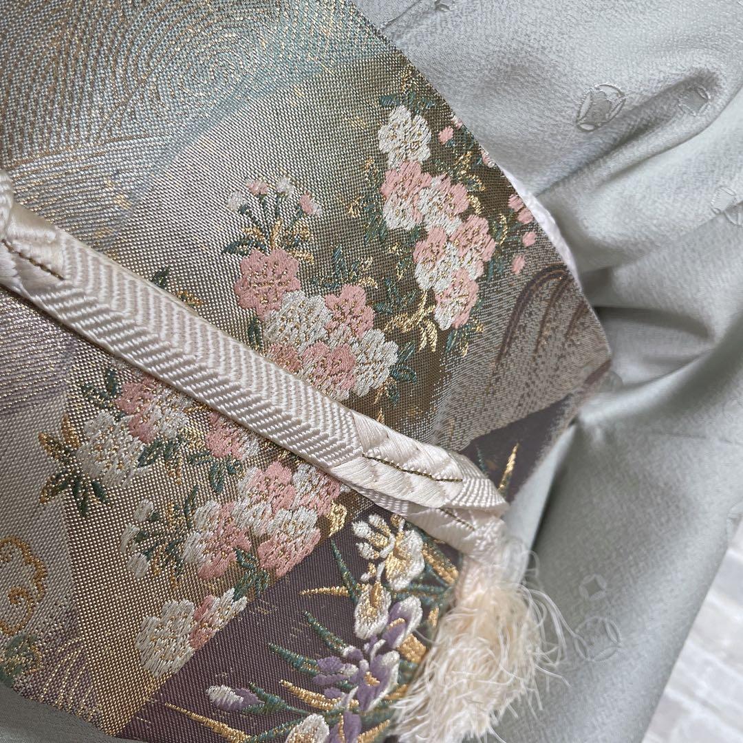 色無地　フルセット　丸に反り角地紋　シンプル　礼装　カジュアル　着物　I6