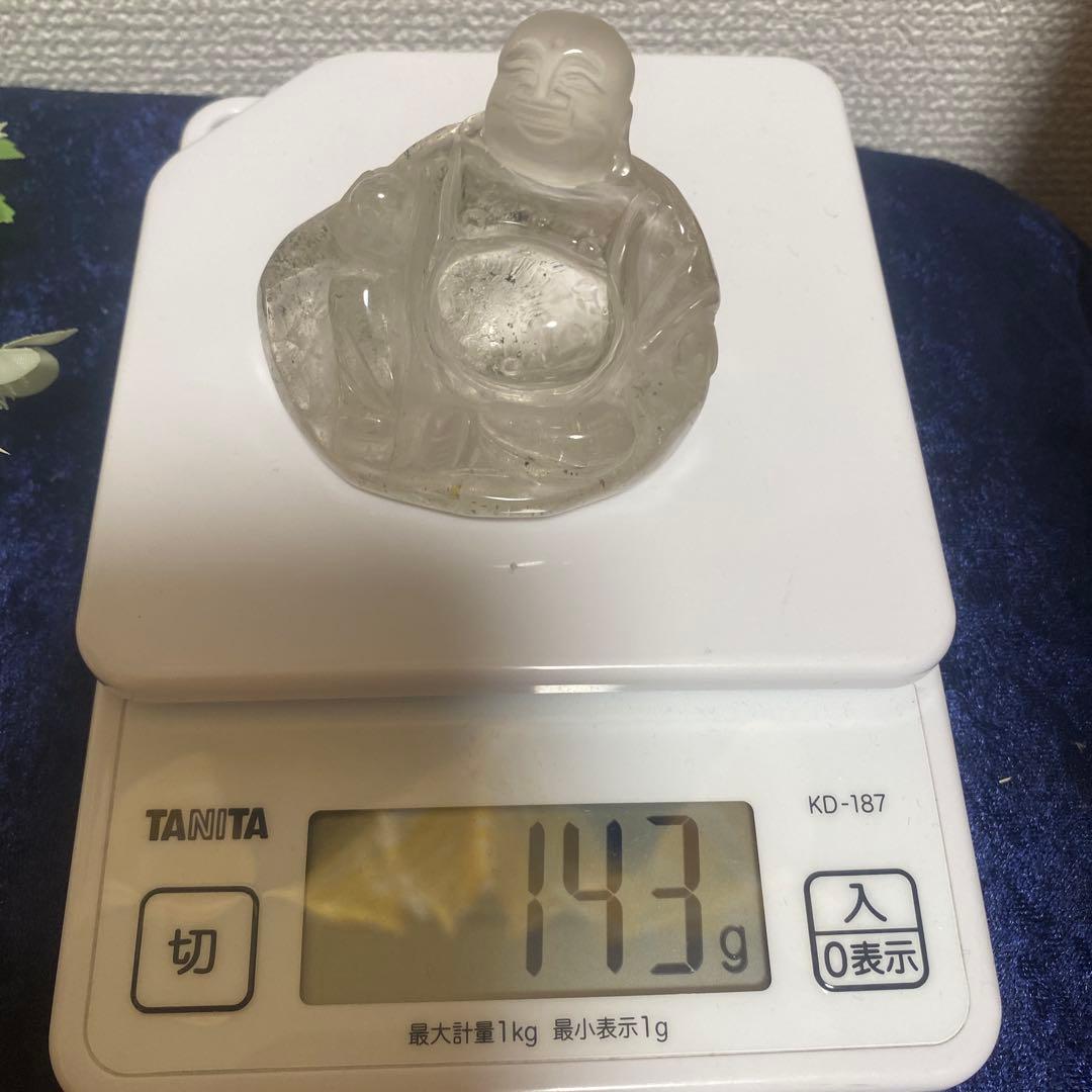 七福神の天然石 布袋様　縁起物　置物 クリスタル ガーデン共生