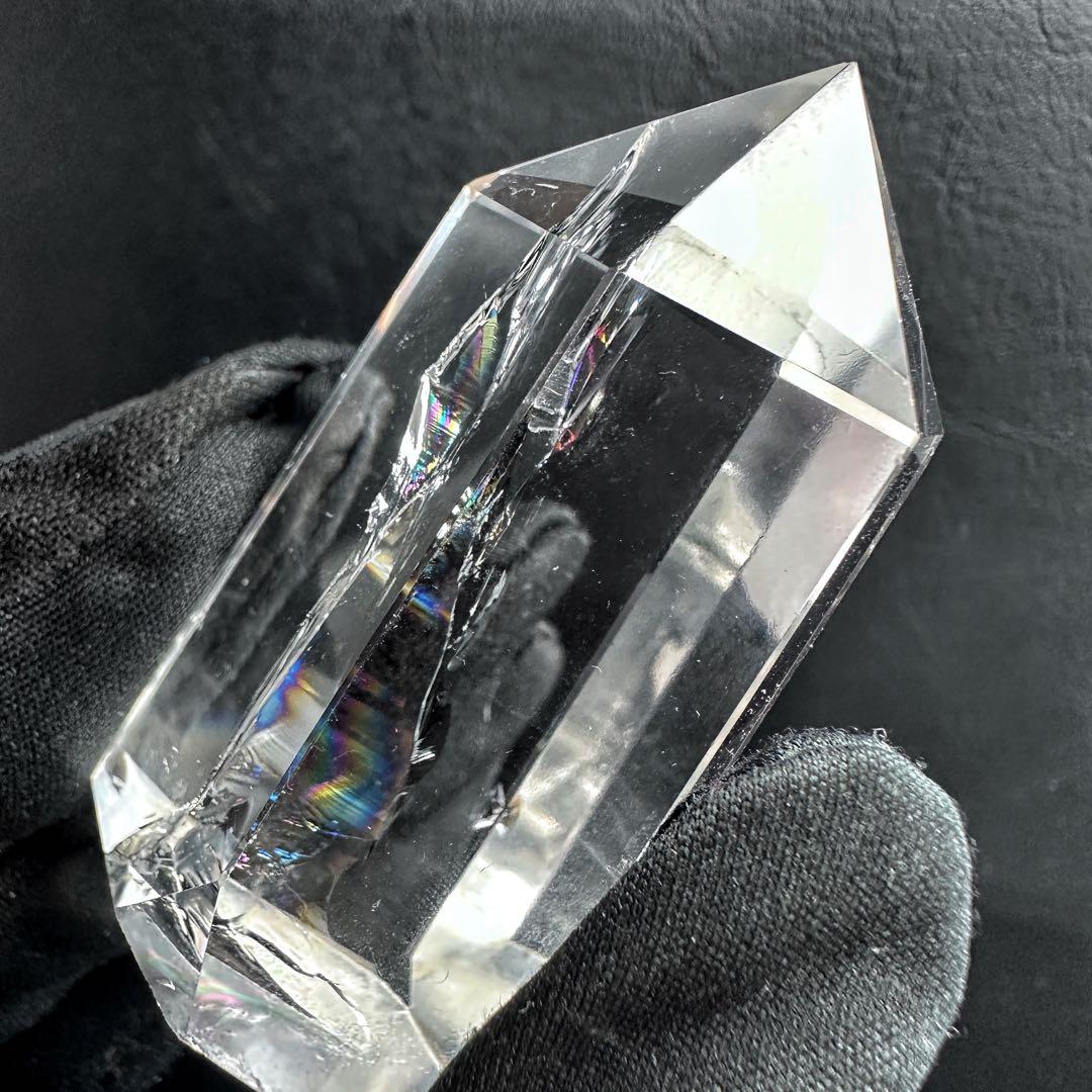 絶品❗アゼツライト☆レインボー☆ヒマラヤ水晶六角柱パワーストーン天然石A1265