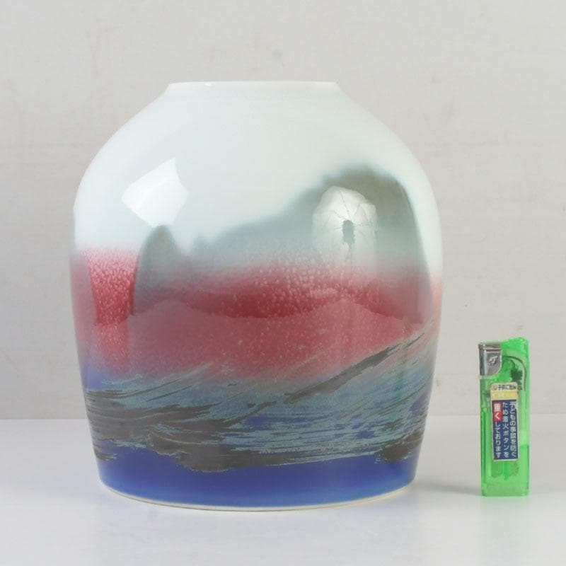 有田焼　前田泰昭作　彩韻　壷　共箱　C　9864A