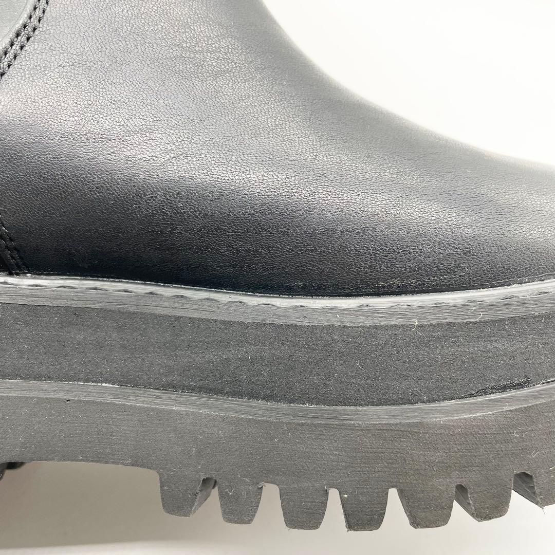 【美品】JEANASIS ジーナシス ビガーロングブーツ 厚底 黒 23.5cm