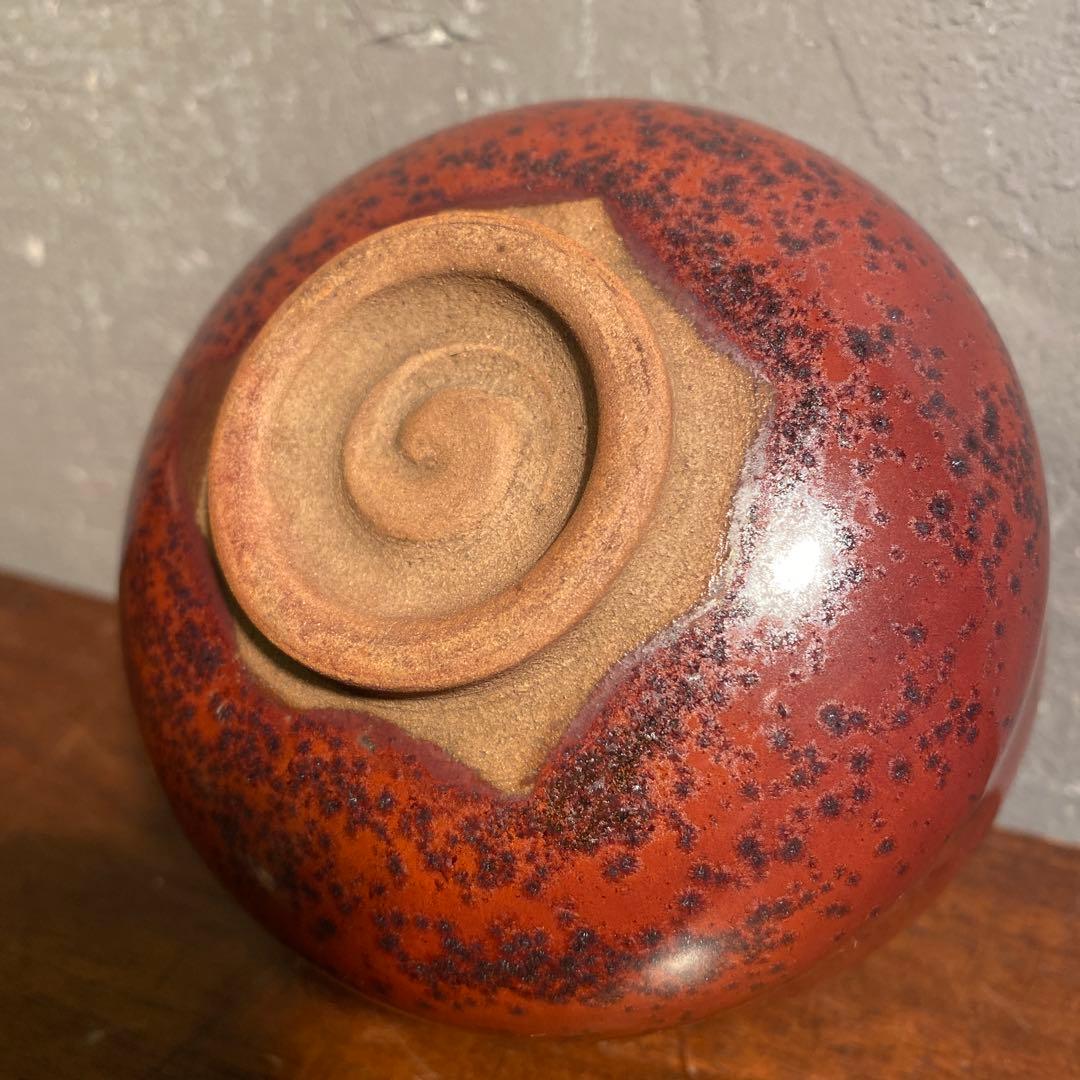 抹茶碗 茶道具 骨董品 在銘 焼き物 柿釉 時代物