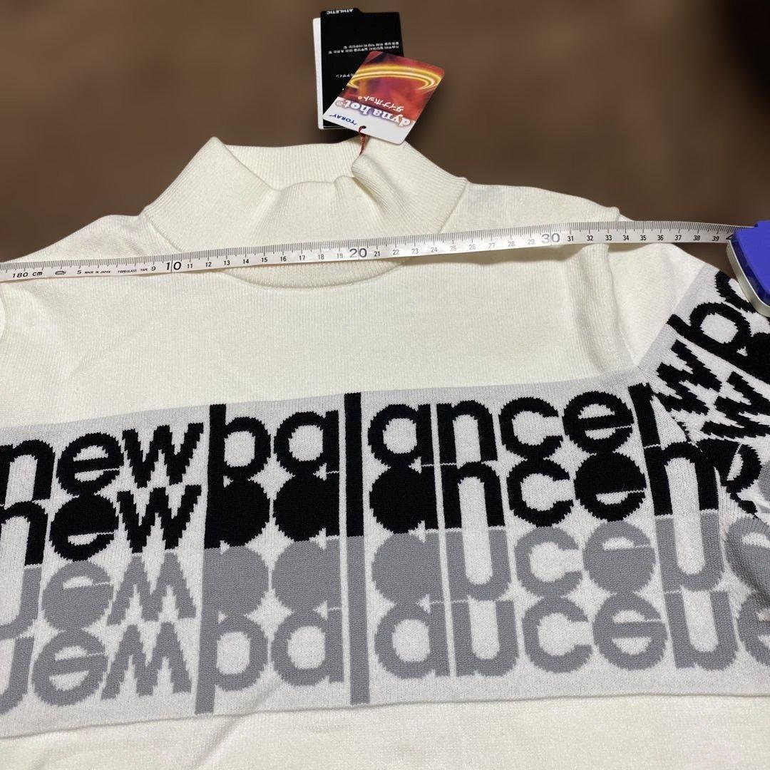 new balance ゴルフホワイト タートルネックセーター