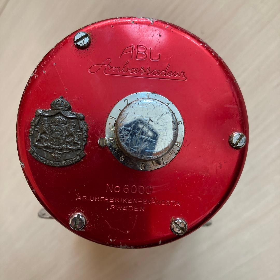 アブガルシア アンバサダー 6000 ヴィンテージ　リール　赤　レトロ