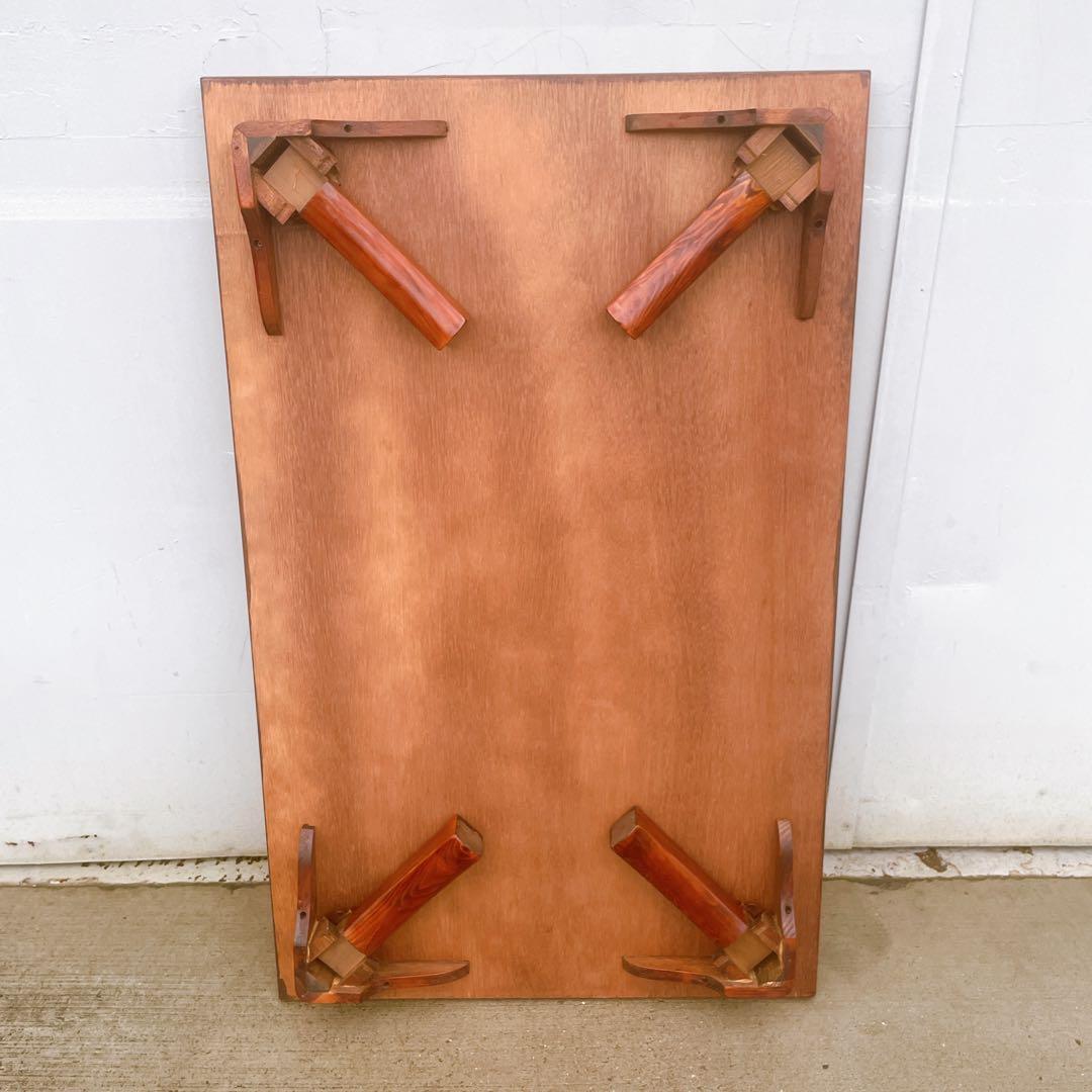 【美品①】高級 折り畳み座卓 昭和レトロ アンティーク 職人手作り ちゃぶ台