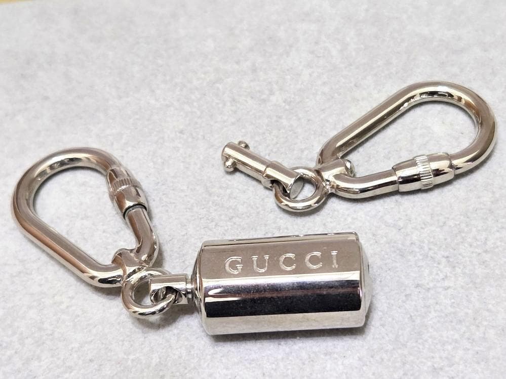 GUCCI グッチ　メタル　カラビナキーホルダー　美品　箱付き　43130