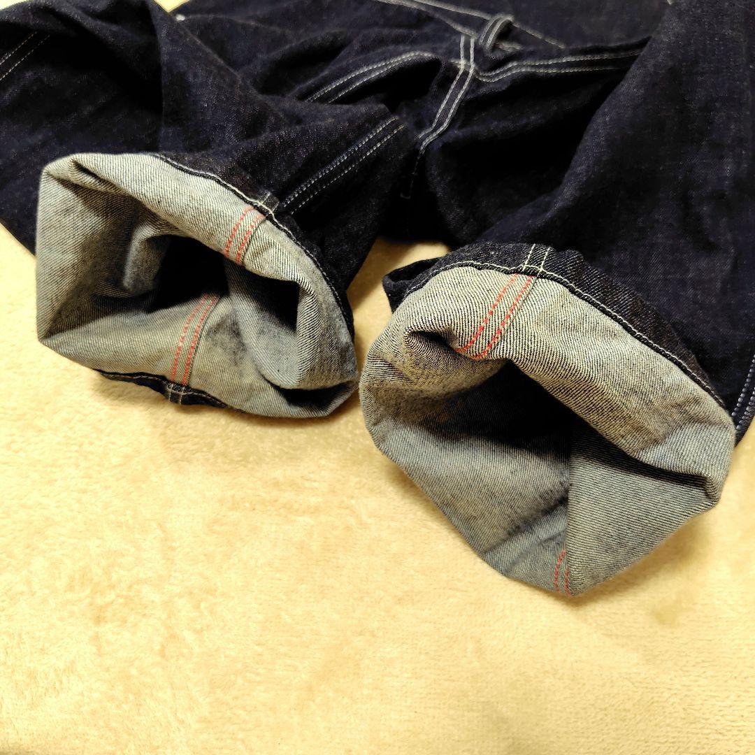 【美品】児島ジーンズ 濃紺 デニム つなぎ オーバーオール XL 日本製