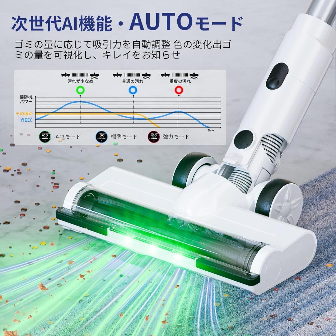 69 【2026年モデル】掃除機コードレス 強力吸引 LED 掃除機 ハンディ