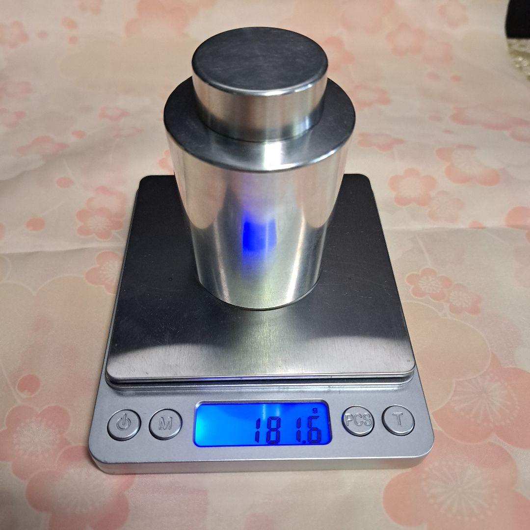 清課堂造 重量181.7ｇ 錫製 茶入 茶筒 茶壷 在銘 B2S1