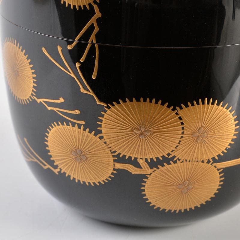 茶道具　平安表正(伊藤表正)作　中棗　共布　堀内宗完(兼中斎)　D　R7240