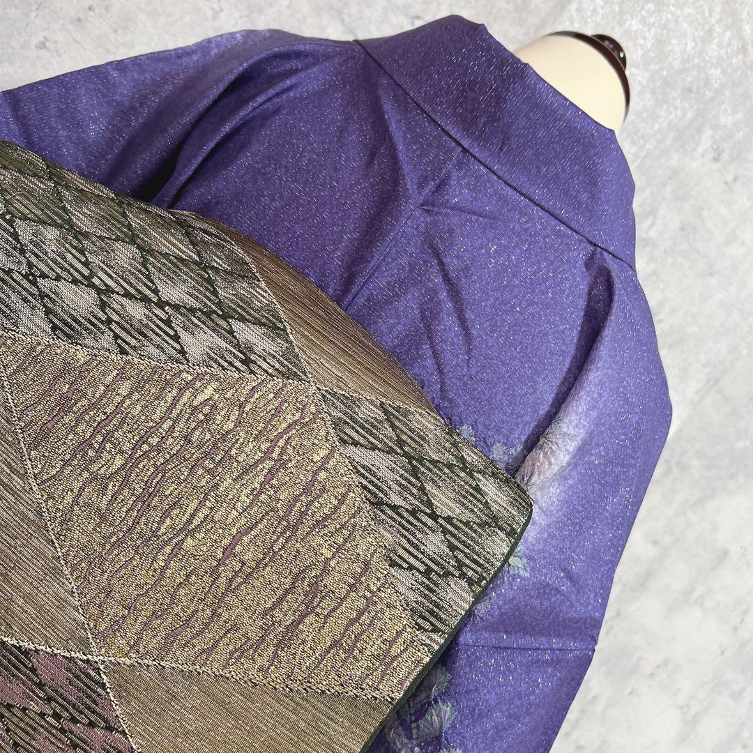 訪問着フルセット　大島紬　着物　正絹　究極のシャレ着　銀通し　辻ヶ花　未使用