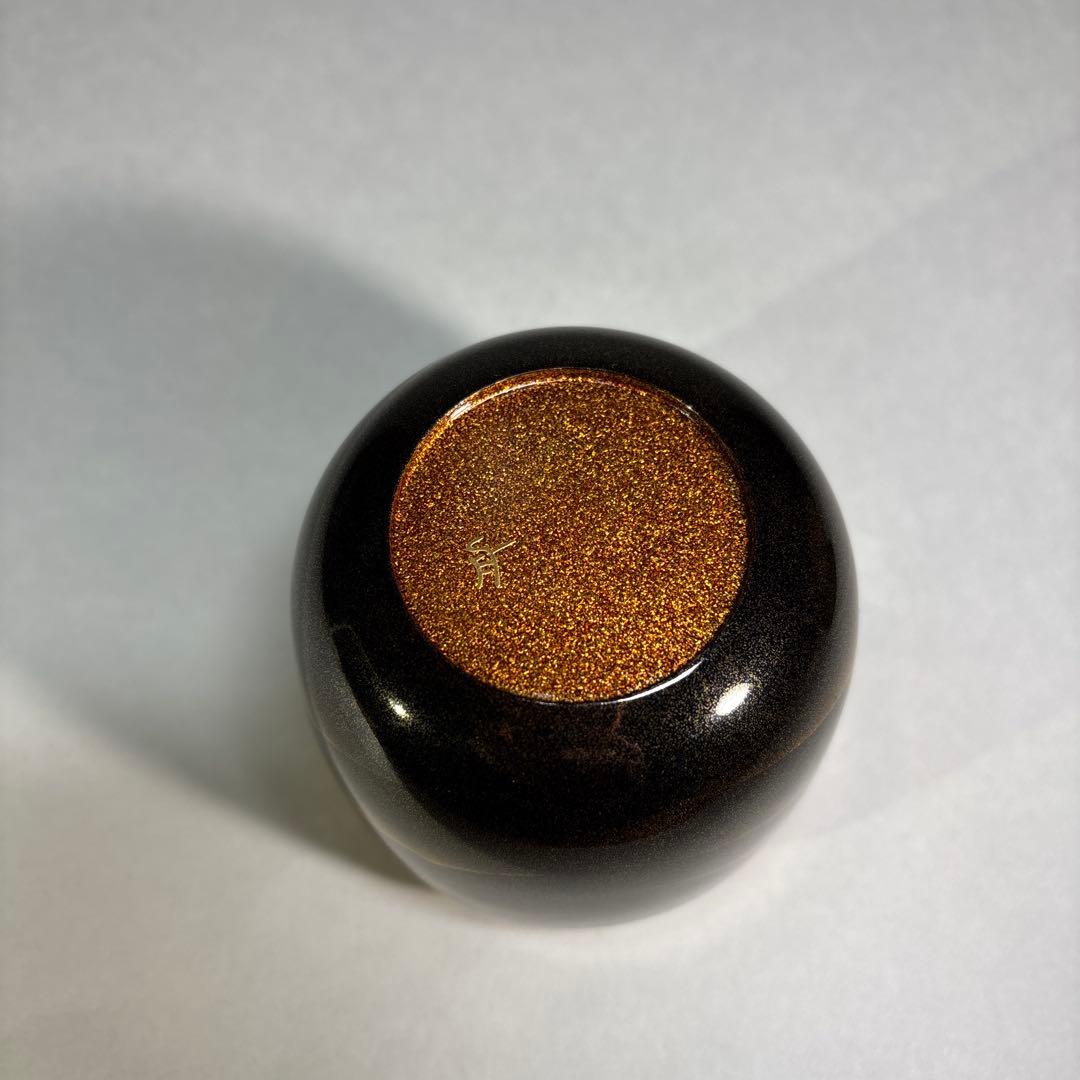 田村一舟　研出遠山　大棗 内梨地(桐箱入)