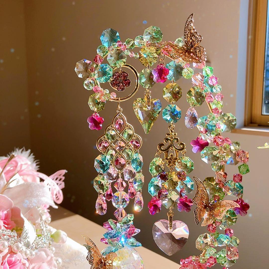 おばこ丸様♡スワロフスキー♡Spring Garden♡スタンドサンキャッチャー