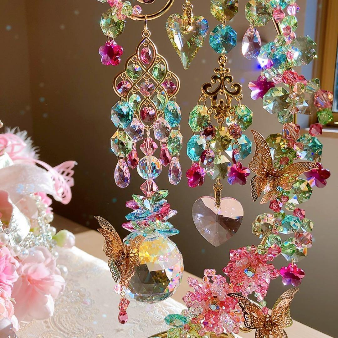 おばこ丸様♡スワロフスキー♡Spring Garden♡スタンドサンキャッチャー