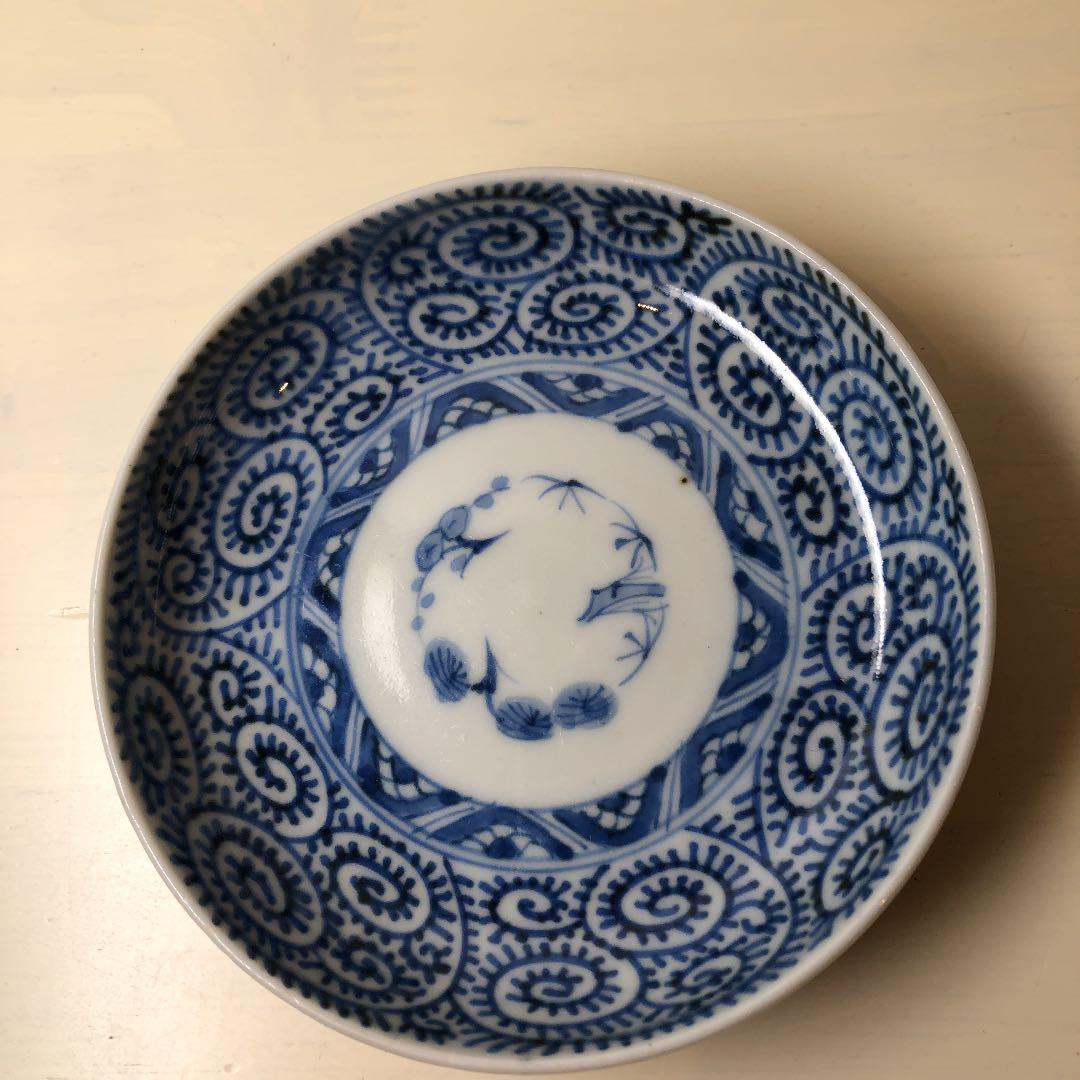 古伊万里☆骨董☆蛸唐草☆小皿六枚☆完品