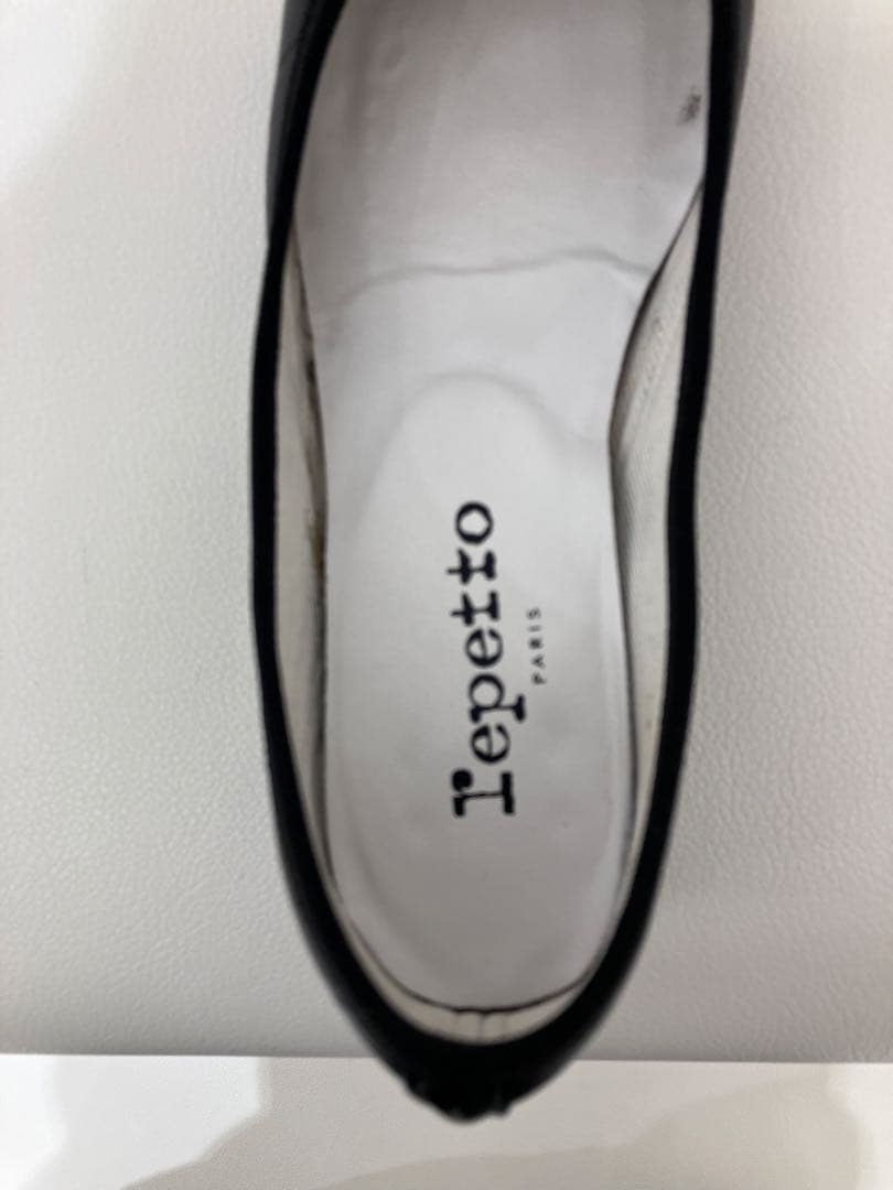 repetto リボン　バレエシューズ　太ヒール　黒　36