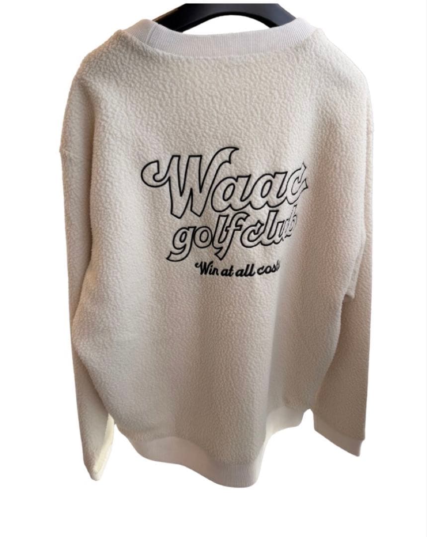 【新品】WAACゴルフ ワック リサイクルボアフリース　プルオーバー ホワイト