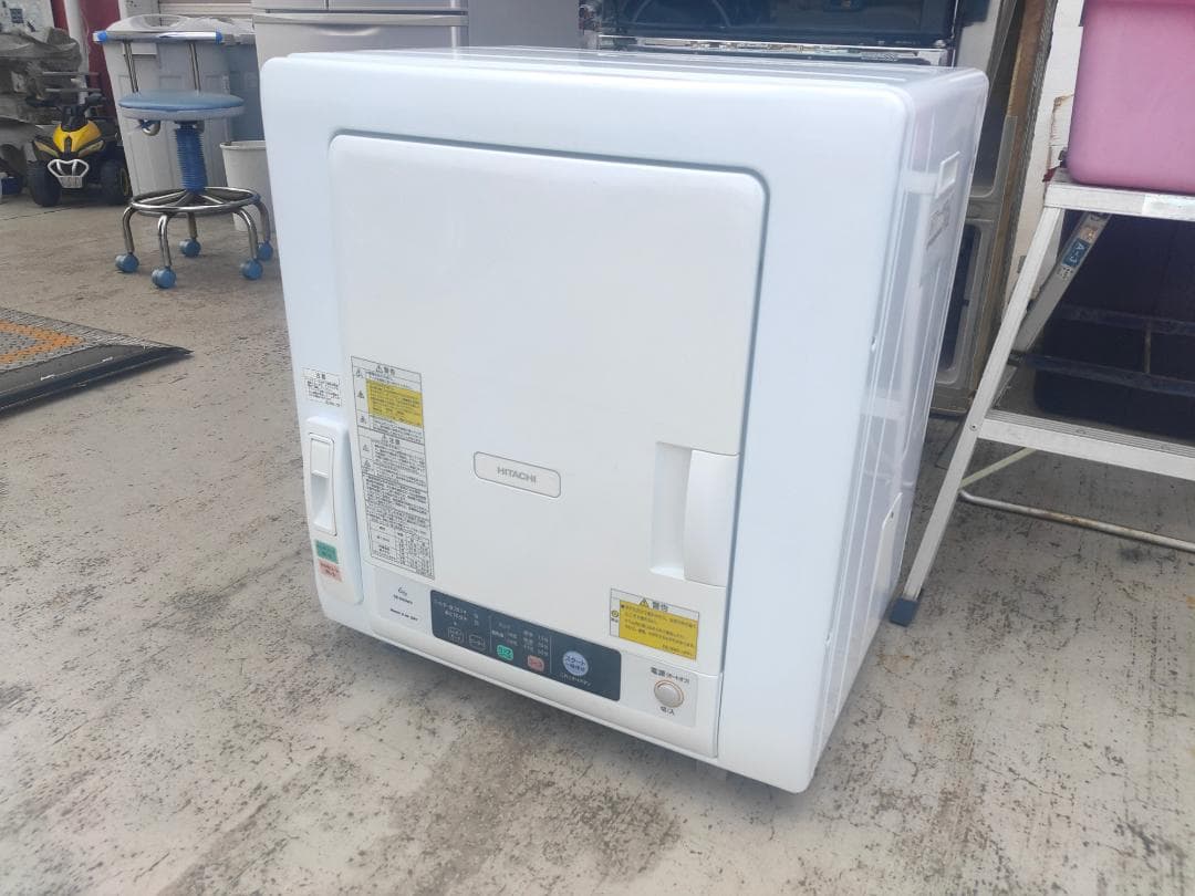 日立☆衣類乾燥機 DE-N60WV (乾燥 6kg)モータープーリー交換済☆美品