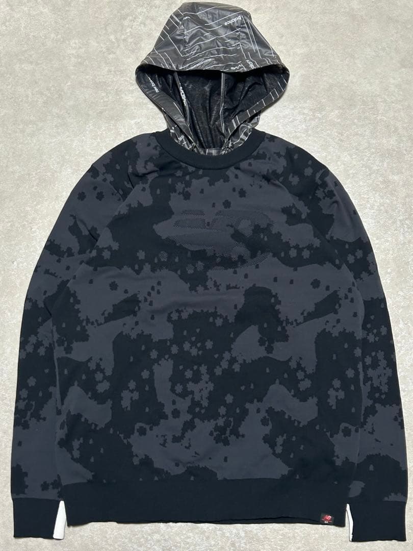 未使用級 ニューバランスゴルフ カモフラ柄 ストレッチ ニット サイズ6