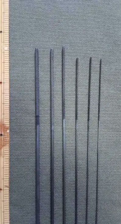 棒ヤスリ　丸ヤスリ　和竿小物１～３.5mm6本セット　検索ワード）タナゴ　小鮒