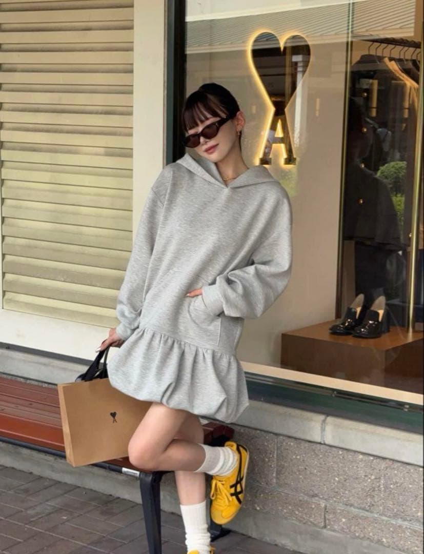 thetoe Wagner Hoodie Dress グレー　Mサイズ
