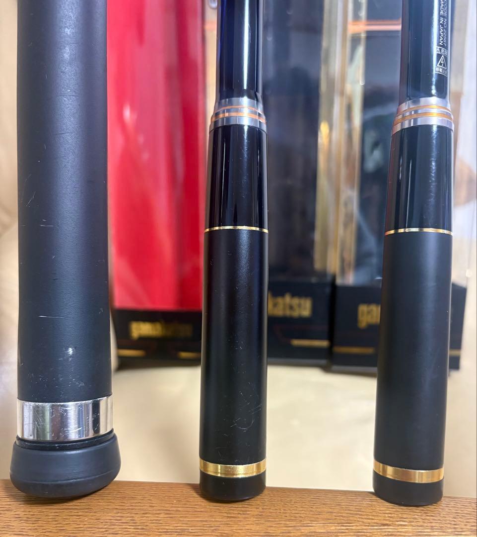 がまかつ　がま磯　アテンダーⅡ 2本 たもの柄セット　サンライン　釣研　釣武者