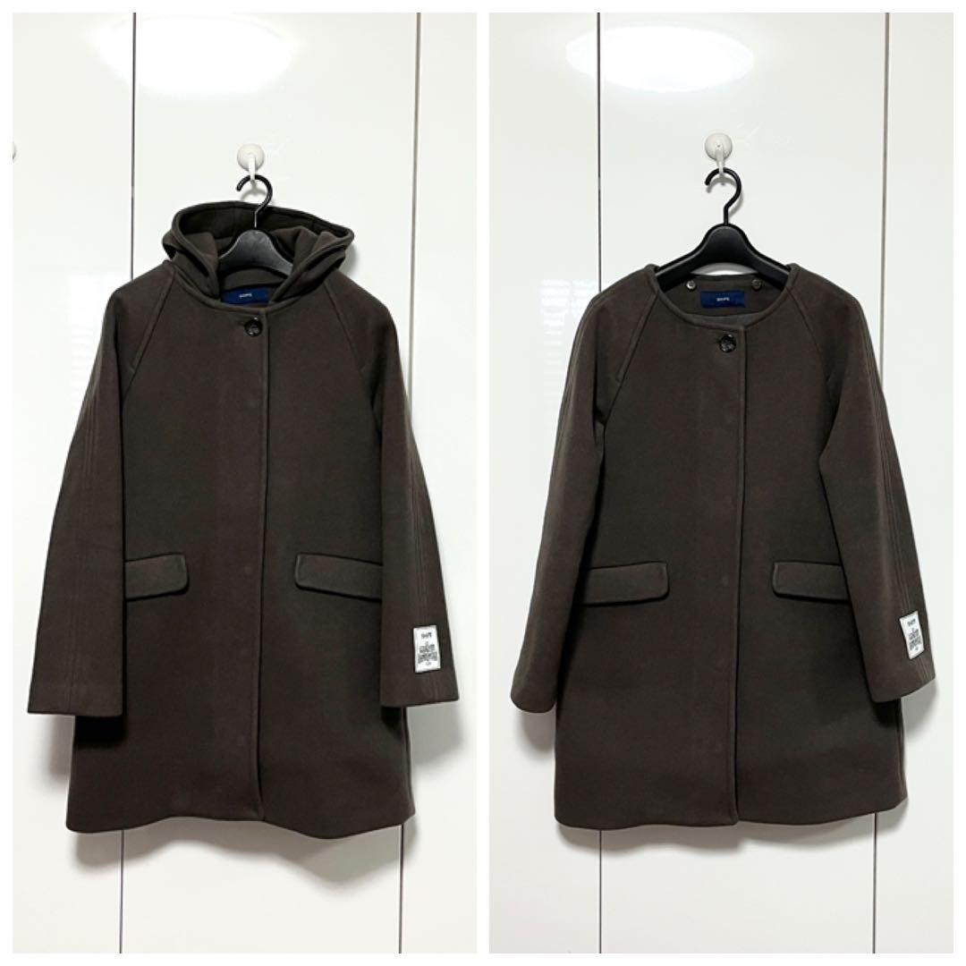 おれんじ様用 美品 SHIPS ハミルトン ウール 2WAY コート 36