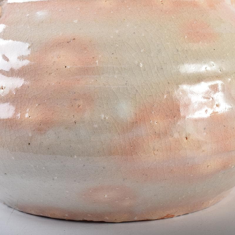 茶道具　萩焼　十代　三輪休雪作　水指　共布共箱　M　R7990B